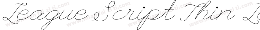 League Script Thin League Script字体转换